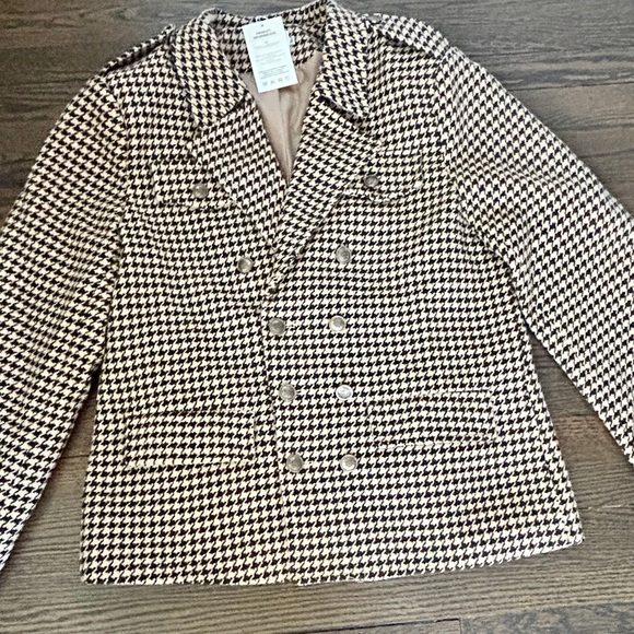Men’s Classic Houndstooth Wool Double‑Breasted Jacket – XL - Picture 5 of 7